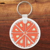 Porte-clés Tranche de mandarine orange (Recto)