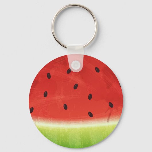 Porte-clés Tranche de pastèque géante à l'aquarelle mignonne (Recto)