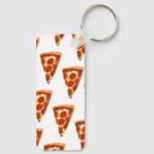 Porte-clés tranche de pizza pepperoni classique de SlipperyJo (Verso)