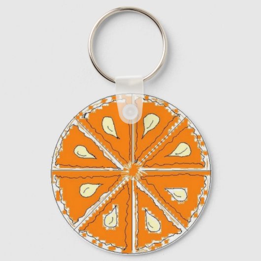 Porte-clés Tranche d'orange juteuse (Recto)