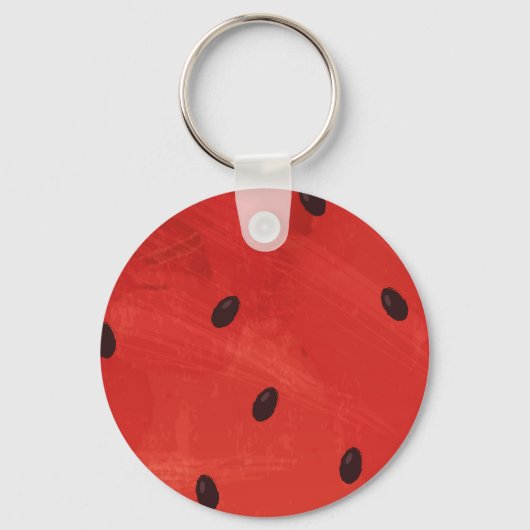 Porte-clés Tranche géante de pastèque à l'aquarelle mignonne (Recto)