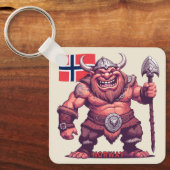 Porte-clés Tranche norvégienne de texte personnalisé (Recto)