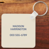 Porte-clés Tranche norvégienne de texte personnalisé (Verso)