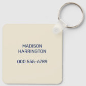 Porte-clés Tranche norvégienne de texte personnalisé (Dos)