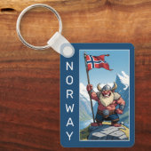 Porte-clés Tranche norvégienne de texte personnalisé (Recto)