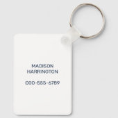 Porte-clés Tranche norvégienne de texte personnalisé (Verso)