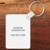 Porte-clés Tranche norvégienne de texte personnalisé (Verso)