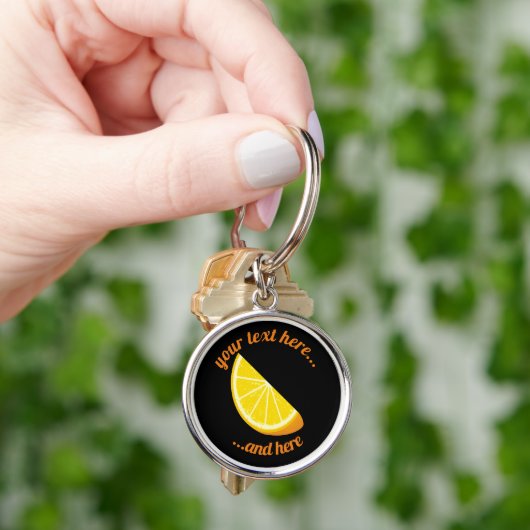 Porte-clés tranche orange (main)