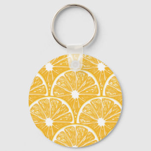 Porte-clés Tranches orange, motif de fruits tropicaux