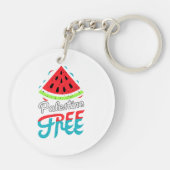 Porte-clés Tranches paisibles Watermelon Free Palestine - Sou (Dos)