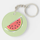 Porte-clés Tranches vertes de pastèque à deux côtés (Dos)