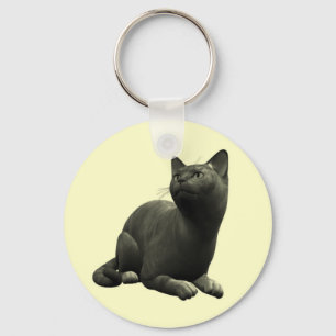 Porte-clés Tranquille Porte - clé de chat noir