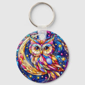 Porte-clés Tranquillité en verre Une fenêtre en verre floral (Verso)