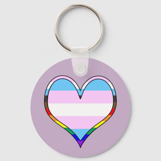 Porte-clés Trans Pride Heart Keychain (Recto)