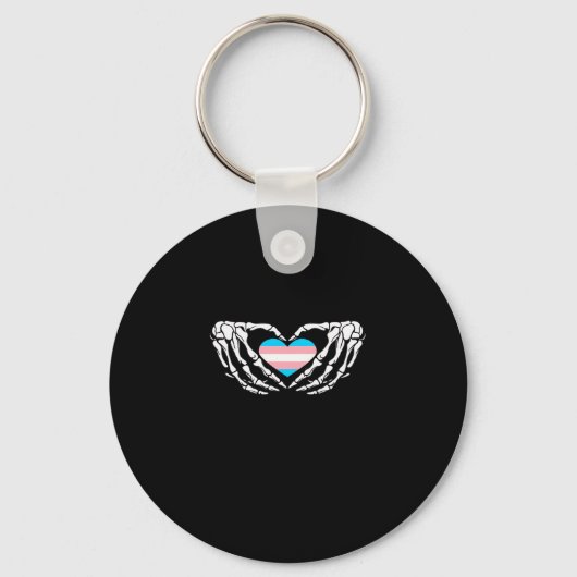 Porte-clés Trans Pride Skeleton Halloween Transgenre Goth He (Recto)