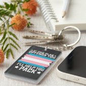 Porte-clés Trans Si Ce Drapeau Vous Offense Je Vous Aiderai à (Devant droit)