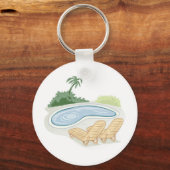 Porte-clés Transats par piscine (Recto)