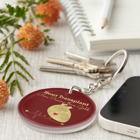 Porte-clés Transplantation cardiaque Plus Précieuse Que L'Or (Devant droit)