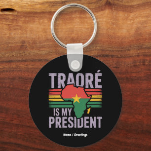 Porte-clés Traore Est Mon Président Burkina Faso Afficher La