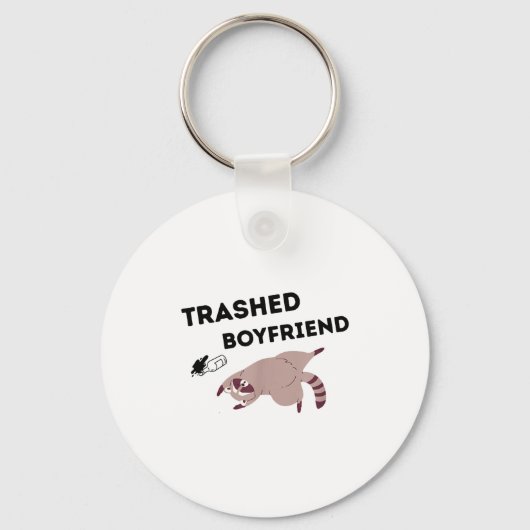 Porte-clés Trashed Boyfriend, Funny Trashed Panda Couples Pre (Recto)