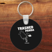 Porte-clés Trashed Panda Drunken Raccoon Funny Meme  (Recto)