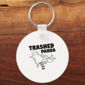 Porte-clés Trashed Panda Funny Drunk Racoon  (Recto)