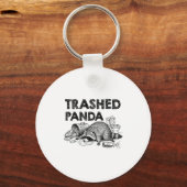 Porte-clés Trashed Panda Funny Drunk Racoon Gets Drunk Meme F (Recto)