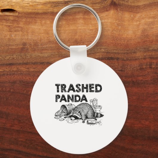Porte-clés Trashed Panda Funny Drunk Racoon Gets Drunk Meme F (Recto)