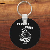 Porte-clés Trashed Panda Hangover Social Media Crazy Drunk Ra (Recto)