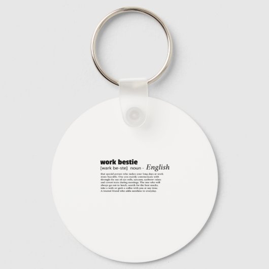 Porte-clés Travail Bestie Classic Chill (Recto)