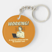 Porte-clés Travail : Couper dans le temps Facebook (Dos)