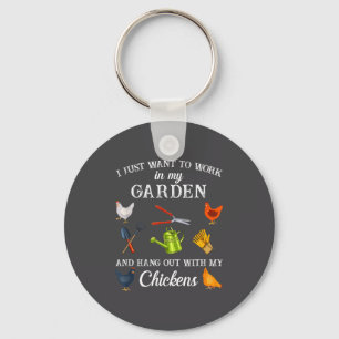 Porte-clés Travail Dans Mon Jardin Rencontre Avec Mes Poules