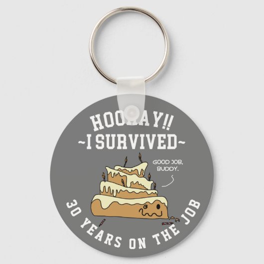 Porte-clés Travail d'appréciation des employés Anniversaire P (Recto)