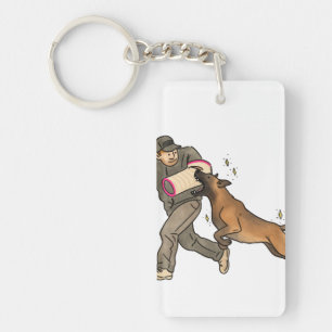 Porte-clés Travail de morsure Malinois