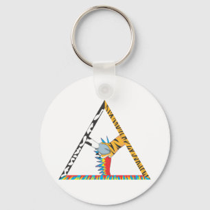 Porte-clés Travail d'équipe animal par la vache, le tigre et