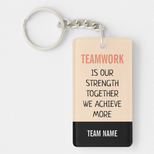 Porte-clés Travail D'Équipe Ensemble Nous Atteignons Plus De  (Devant)