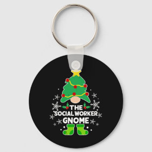 Porte-clés Travail social Gnome Xmas Fête de famille Noël