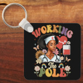 Porte-clés Travailler Le Pole Funny ICU Infirmière Urgence In (Recto)