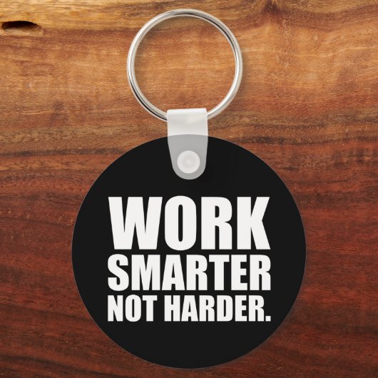 Porte-clés Travailler plus intelligent pas plus difficile Mot (Recto)