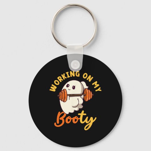 Porte-clés Travailler Sur Mon Gros Boo ty Funny Halloween Gym (Recto)