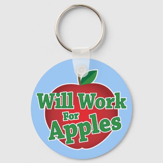 Porte-clés Travaillera pour les pommes (Recto)