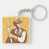 Porte-clés Travailleur avec une clé (Dos)