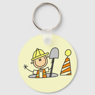 Porte-clés Travailleur de construction dans Manhole Tshirts e