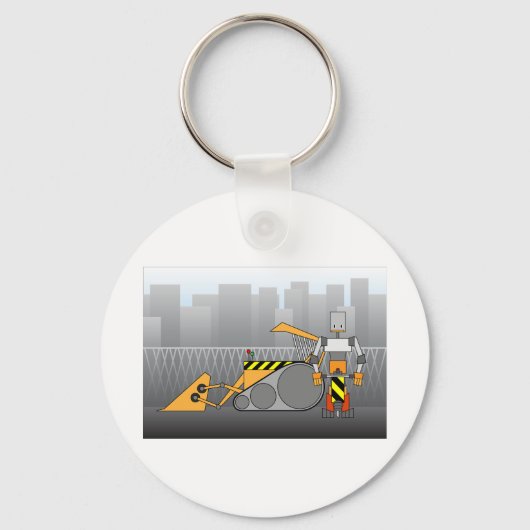 Porte-clés Travailleur de construction robotique (Verso)
