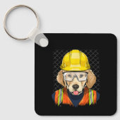 Porte-clés Travailleur de la construction Labrador Chien Labr (Recto)