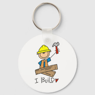 Porte-clés Travailleur du bâtiment I Construis des T-shirts e