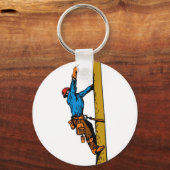 Porte-clés Travailleur électricien de la ligne électrique (Recto)