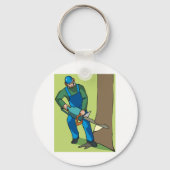 Porte-clés Travailleur forestier (Verso)