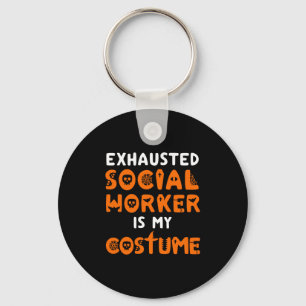 Porte-clés Travailleur social Chemise Halloween Funky Travail
