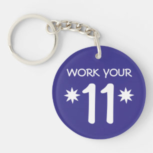 Porte-clés "TRAVAILLEZ VOTRE 11" porte - clé de Numerology